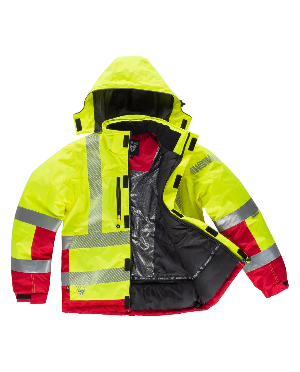 FLUOS  PARKA - S9261 WORKTEAM-JAUNE-GRIS-FONCE