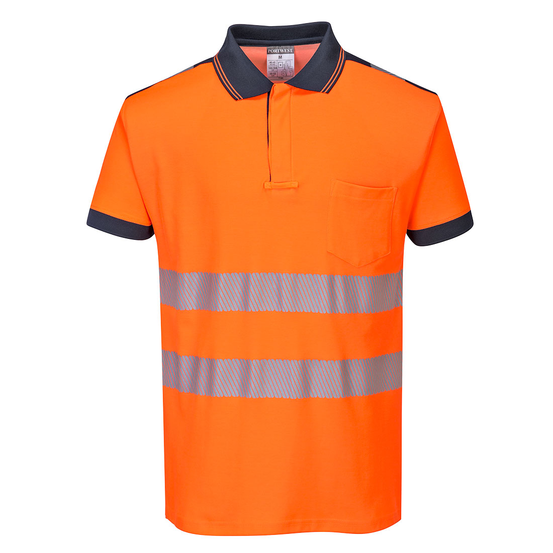 POLO M/COURTES HV PW3 55% COTON - T180