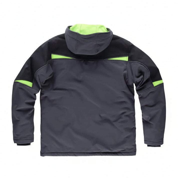 Image of FUTURE  PARKA - WF2758 WORKTEAM-GRIS-FONCE-NOIR-VERT-LIME
