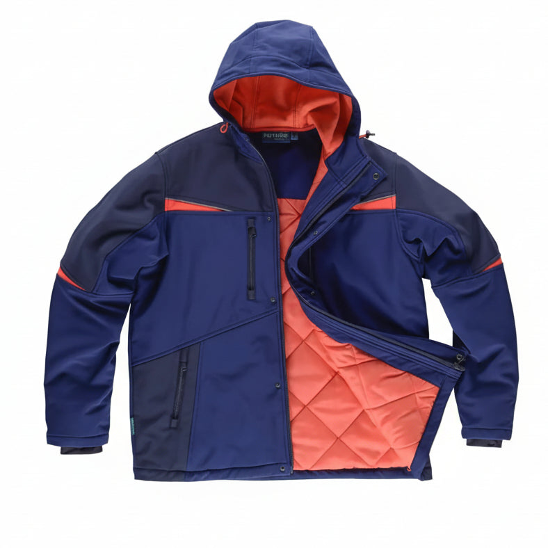 Image of FUTURE  PARKA - WF2758 WORKTEAM-GRIS-FONCE-NOIR-VERT-LIME