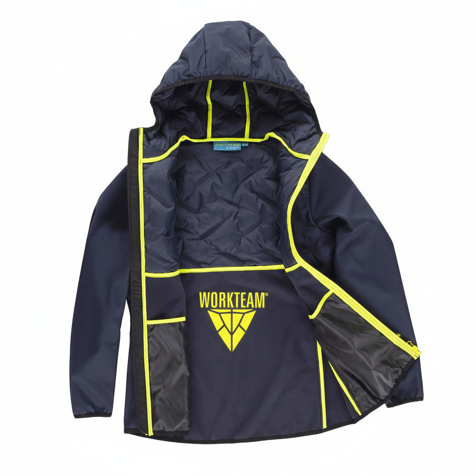 FUTURE  WORKSHELL - WF3025 WORKTEAM-MARINE-JAUNE-FLUORESCENT
