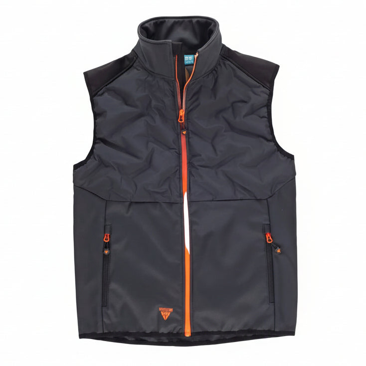 Image of FUTURE  GILET - WF3026 WORKTEAM-GRIS-FONCE-NOIR-ORANGE-FLUOR
