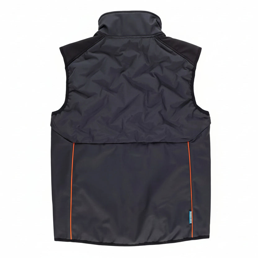 FUTURE  GILET - WF3026 WORKTEAM-GRIS-FONCE-NOIR-ORANGE-FLUOR