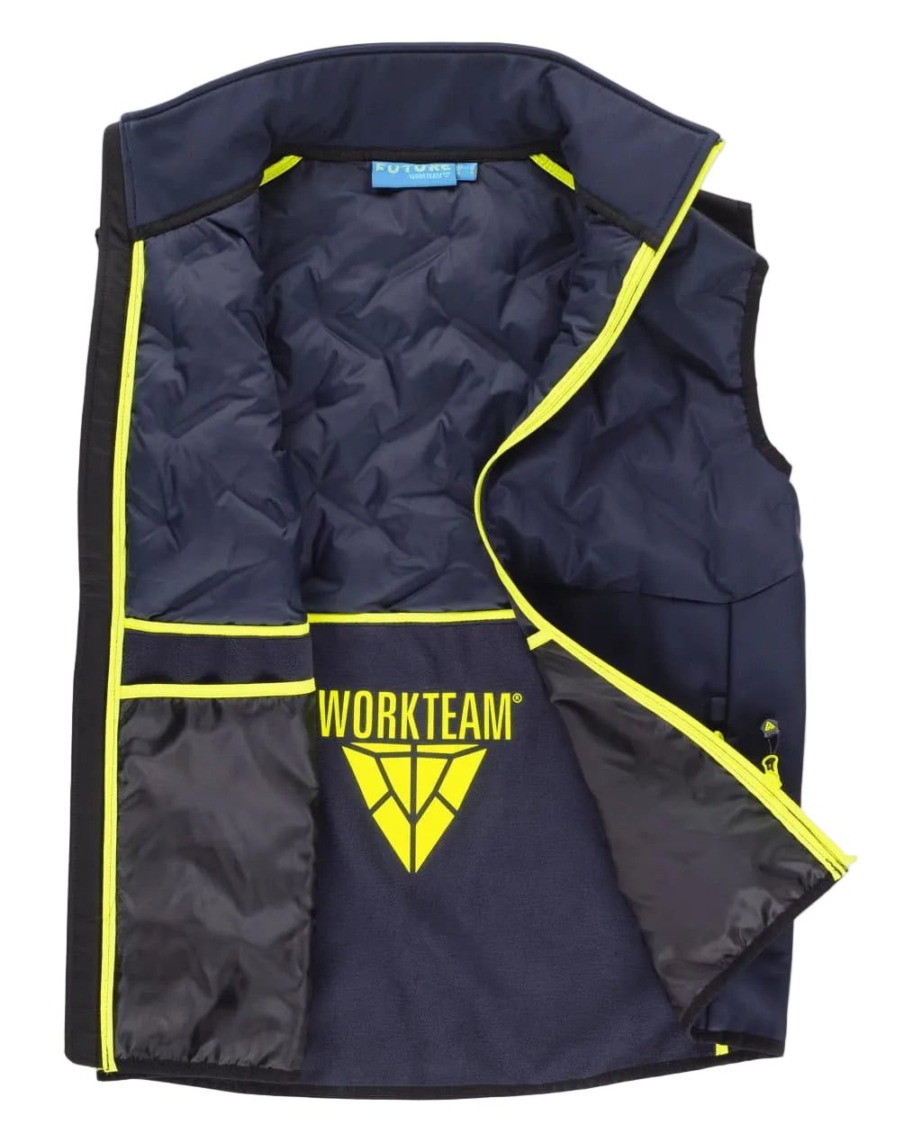 Image of FUTURE  GILET - WF3026 WORKTEAM-GRIS-FONCE-NOIR-ORANGE-FLUOR