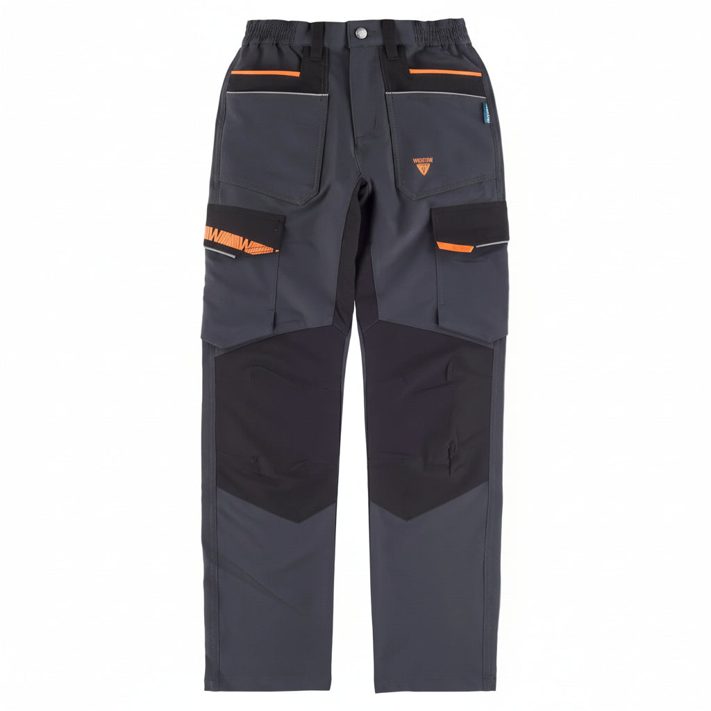 Image of FUTURE  PANTALON - WF3050 WORKTEAM-GRIS-FONCE-NOIR-ORANGE-FLUOR