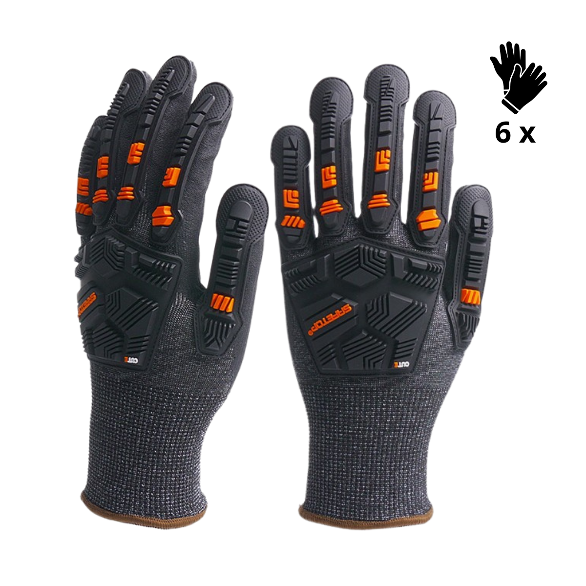 X6 GANTS ANTI-IMPACT "P", ANTI-COUPURE E, NITIMPACT (9,02€/U)