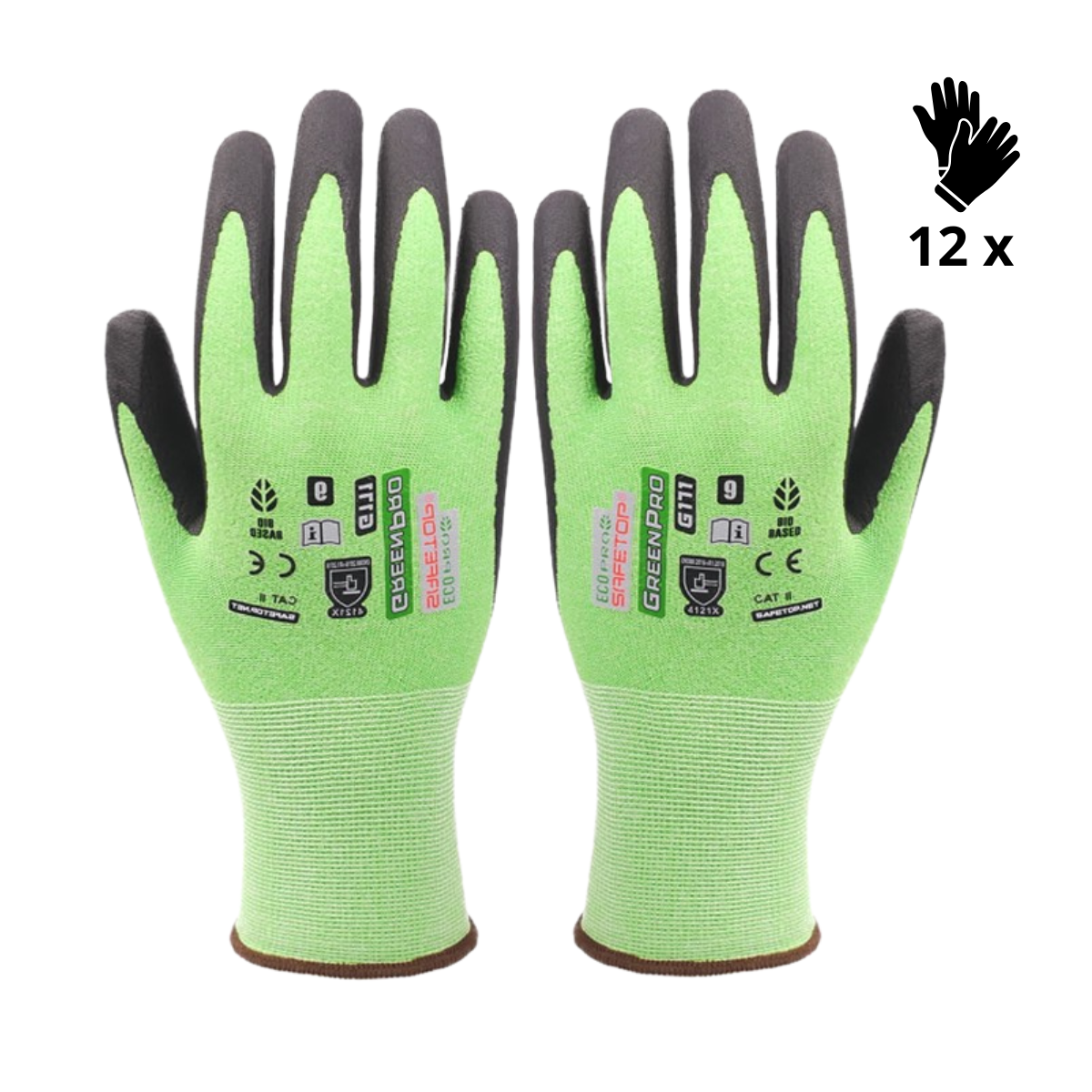 Image of X12 GANTS BIOSOURCÉ, NYLON RECYCLÉ +RPET, ECOPRO (2,50€/U)