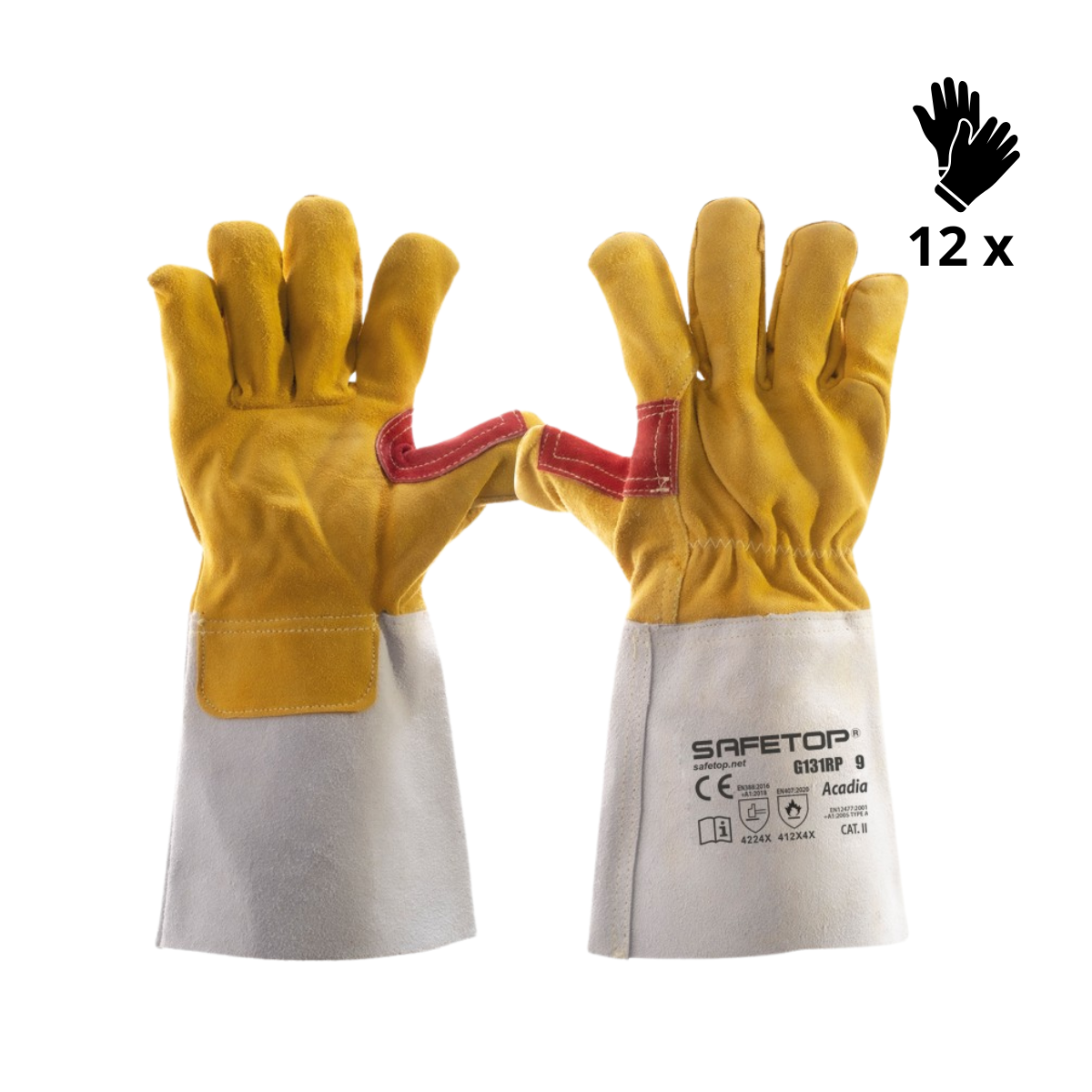 X12 GANTS DE SOUDAGE POUCE RENFORCÉ 40CM, ACADIA (5,90€/U)