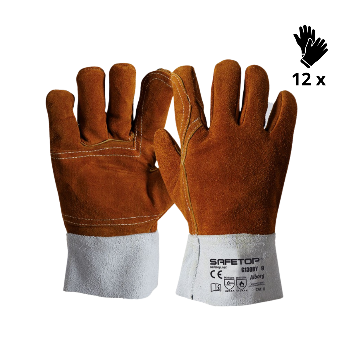 X12 GANTS DE SOUDAGE 28 CM, ALBORG (3,65€/U)