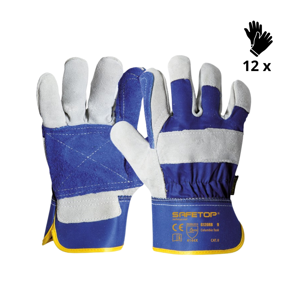 Image of X12 GANTS MIXTE CUIR-TOILE, COLUMBIA TASK (3,08€/U)