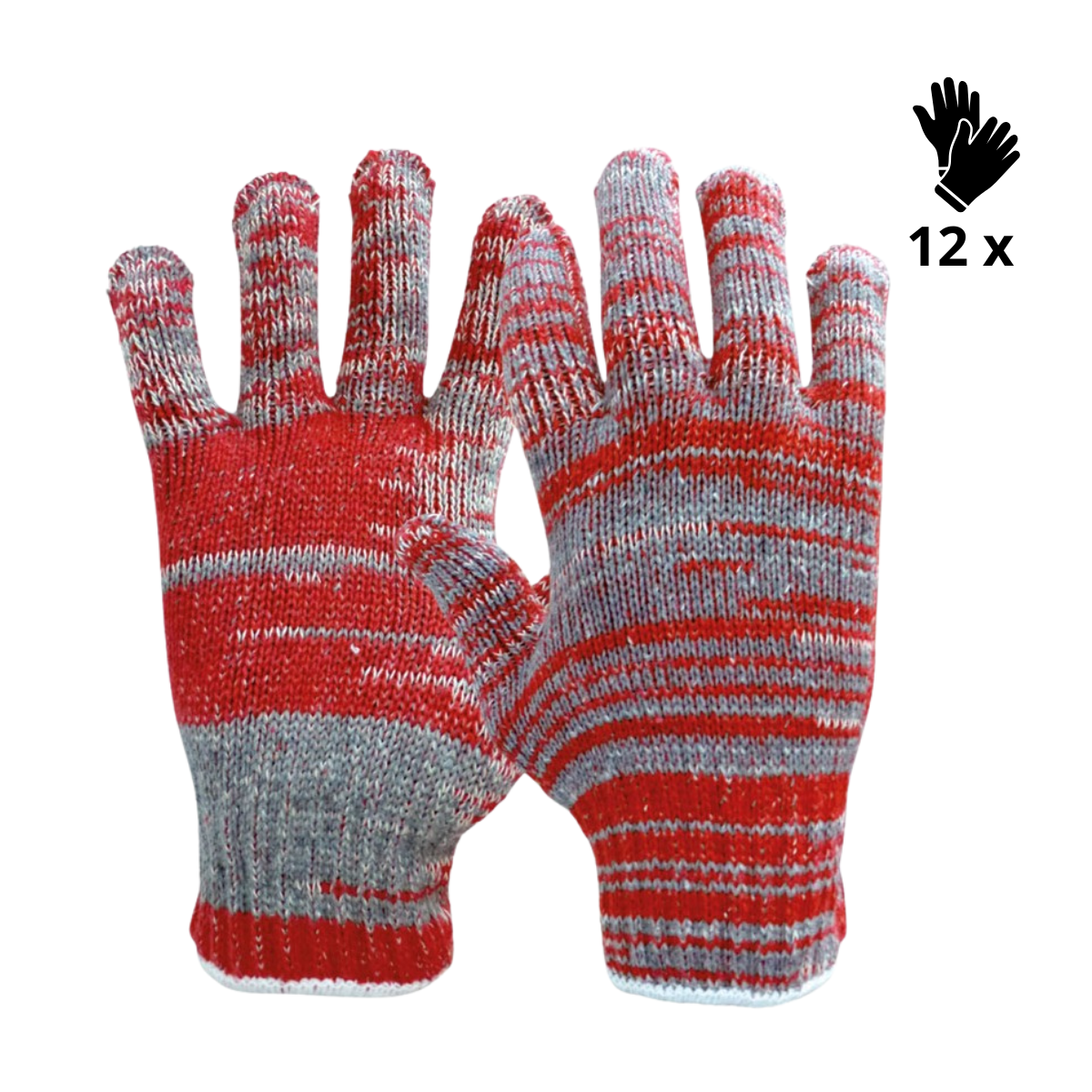 X12 GANTS EN COTON ET POLYESTER TRICOFLEX (0,68€/U)