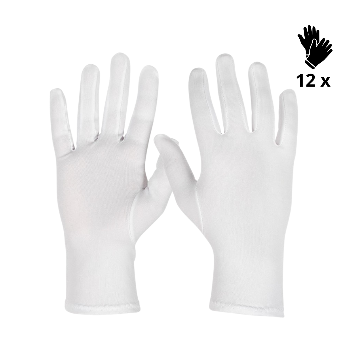 X12 GANTS EN COTON BLANC, LIGHT PARADE (0,60€/U)