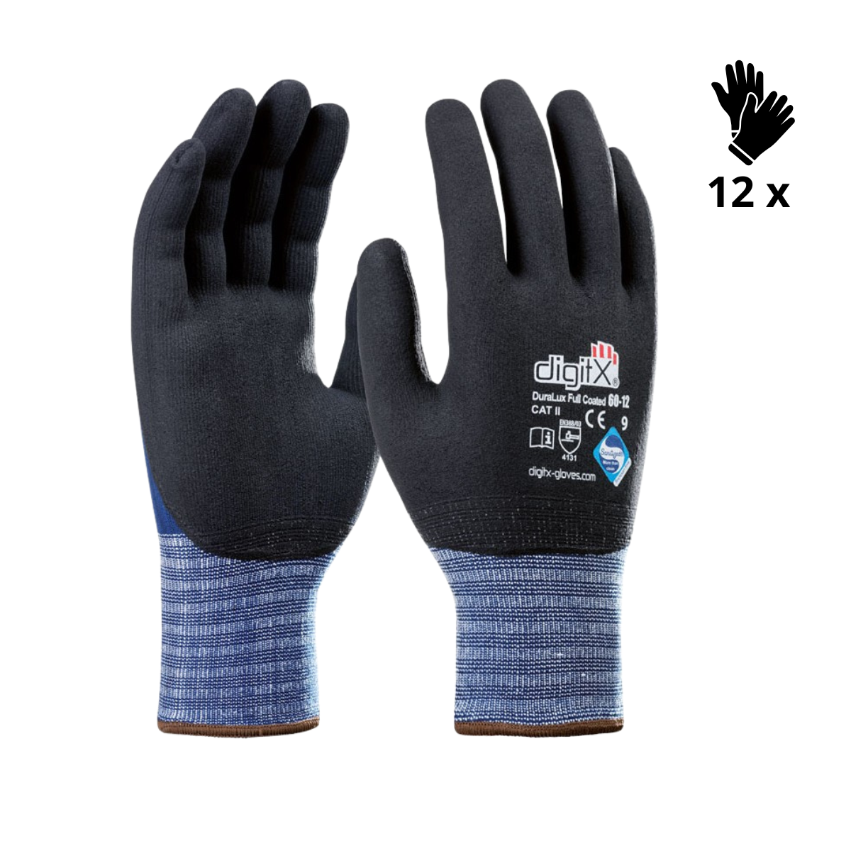 Image of X12 GANTS MOUSSE LYCRA-NITRILE DÉSINFECTÉ, DURALUX (3,16€/U)