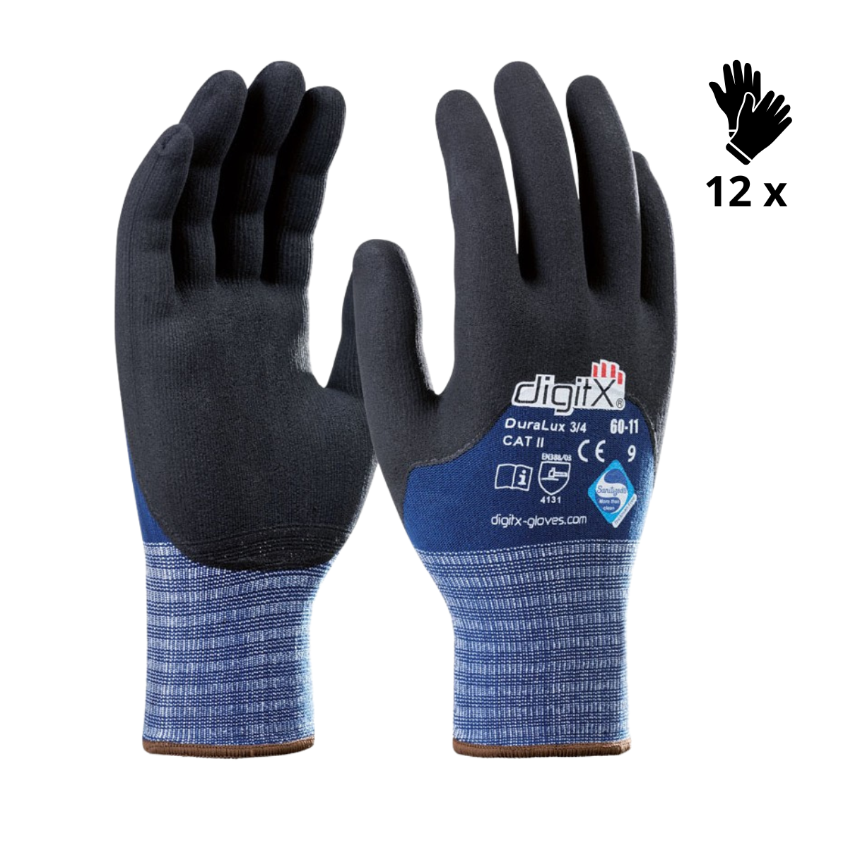 Image of X12 GANTS MOUSSE LYCRA-NITRILE DÉSINFECTÉ, DURALUX 3/4 (2,91€/U)