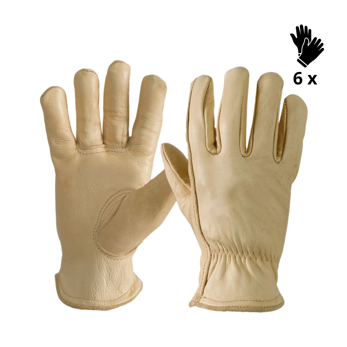X6 GANTS CUIR DOUBLURE THERMIQUE INTÉRIEURE, DORNEDA (5,60€/U)