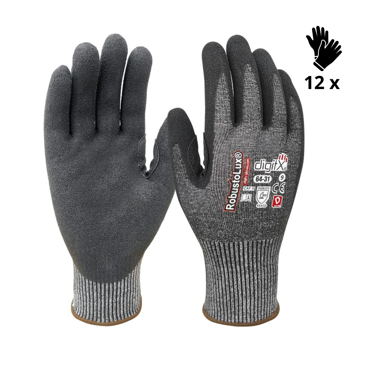 Image of X12 GANTS ANTI-COUPURE D GRANULÉ, ROBUSTOLUX