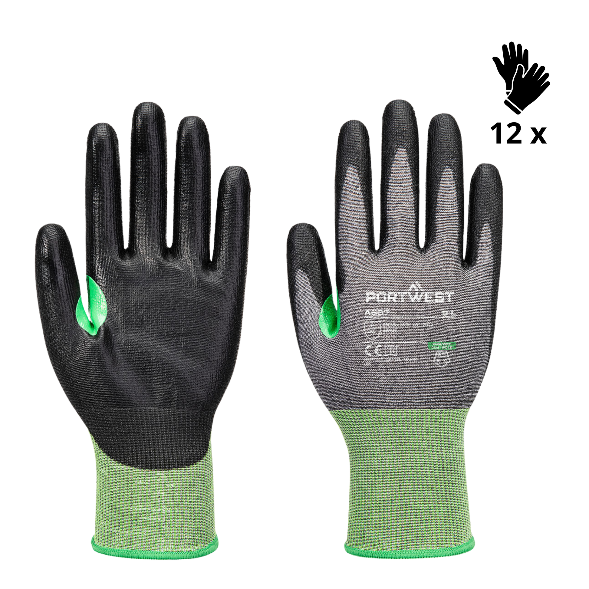 X12 GANTS ANTI-COUPURE CS C18 PU A637 (4,70€/U)