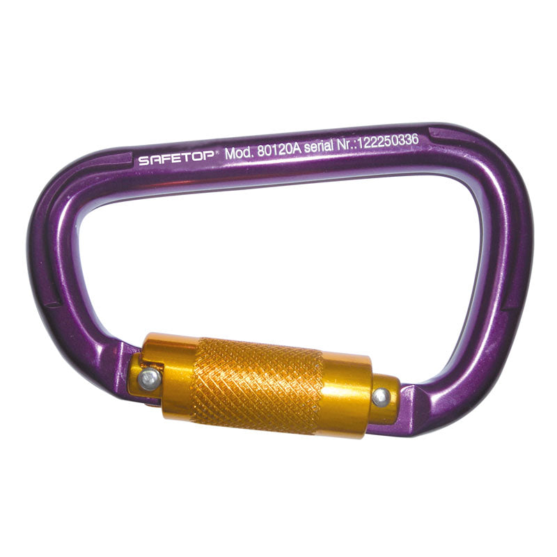 MOUSQUETON ALU AUTOMATIQUE 1/4 DE TOUR 22 MM 22 KN