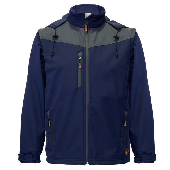 Image of SOFTSHELL M/DESMONTABLES DISEÑO - 002#0037780 SEANA-BLEU-AZUR-JAUNE-FLUOR