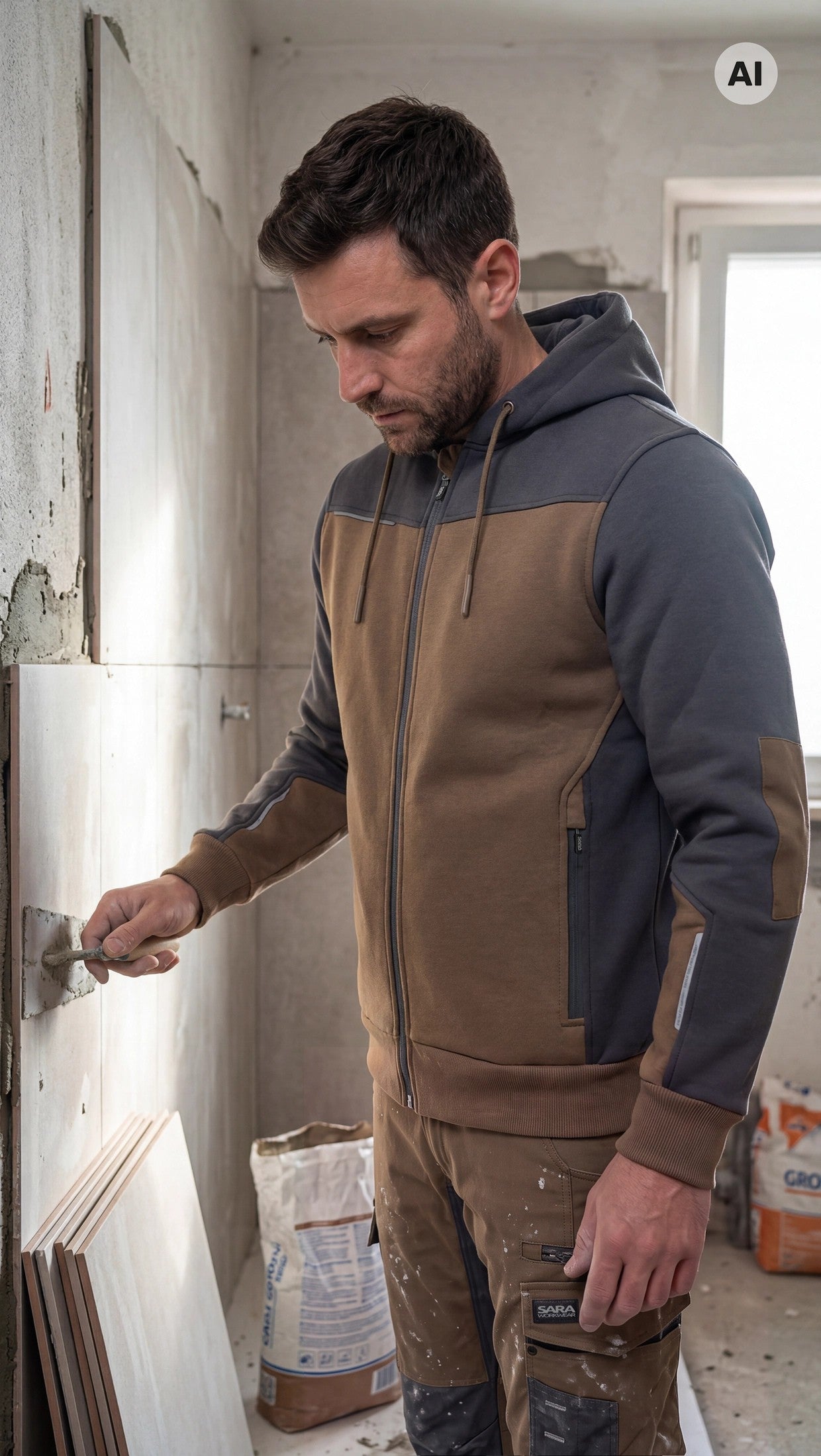 SWEAT ZIPPÉ À CAPUCHE 350G PRESTIGE 70% COTON