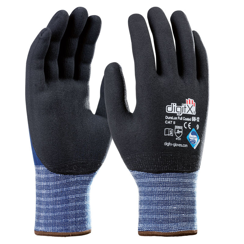 X12 GANTS MOUSSE LYCRA-NITRILE DÉSINFECTÉ, DURALUX (3,16€/U)