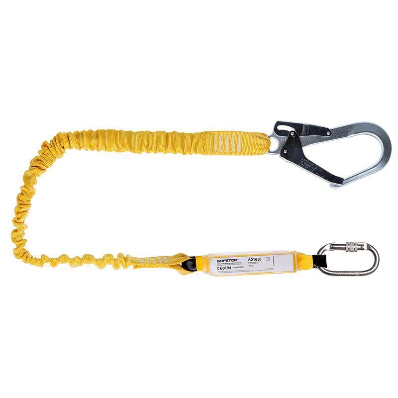 SANGLE ÉLASTIQUE 1,8M AVEC ABSORBEUR + MOUSQUETONS 80163