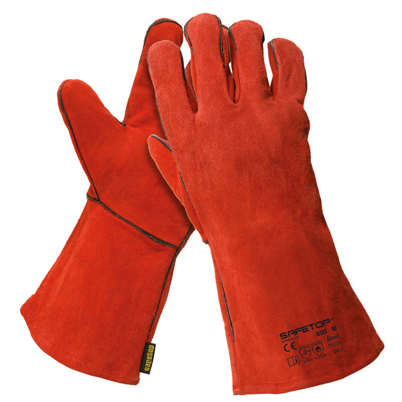 X12 GANTS DE SOUDAGE ROUGE 35 CM, ESSEN (3,84€/U)