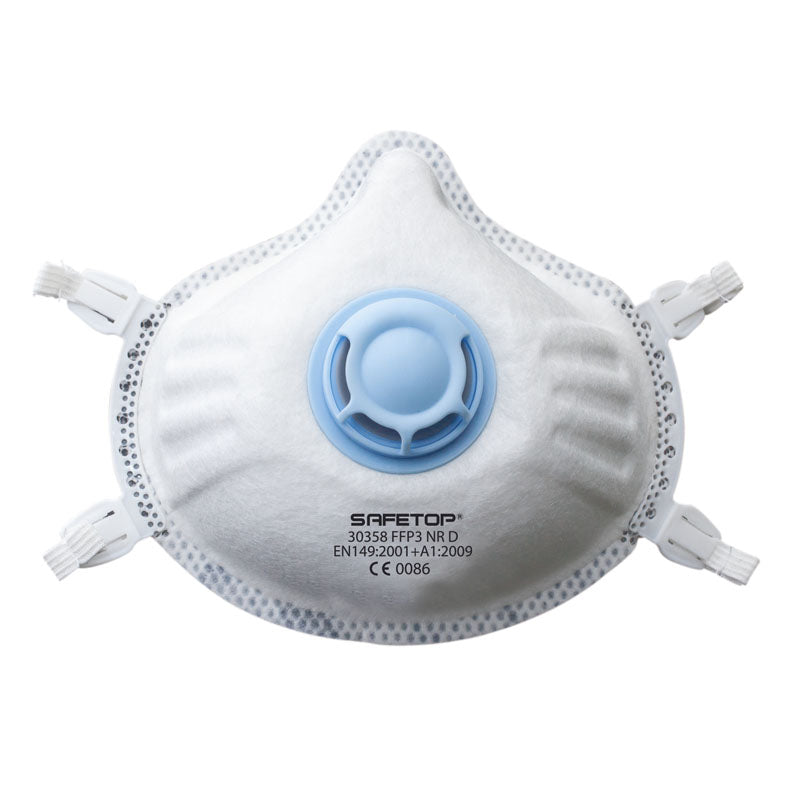 MASQUE JETABLE FFP3 NR D AVEC VALVE CHARBON ACTIF
