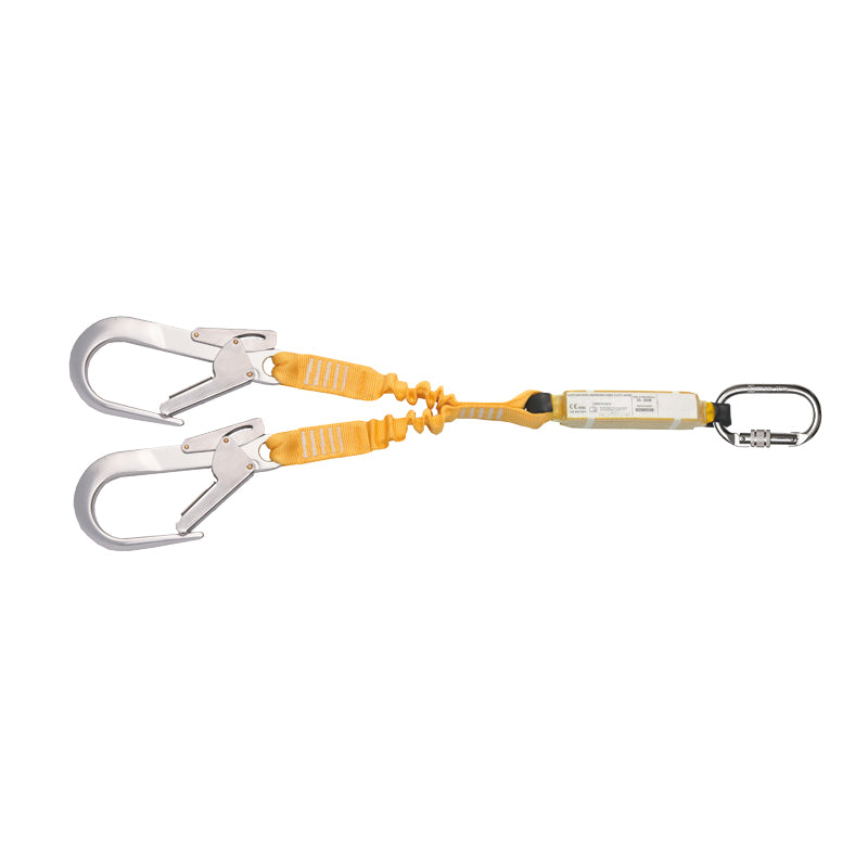 LONGE DOUBLE ELASTIQUE 0,9 M, ABSORBEUR + CONNECTEURS