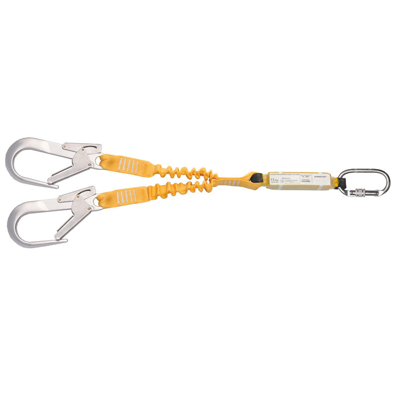 LONGE DOUBLE ELASTIQUE 1,78 M, ABSORBEUR + CONNECTEURS
