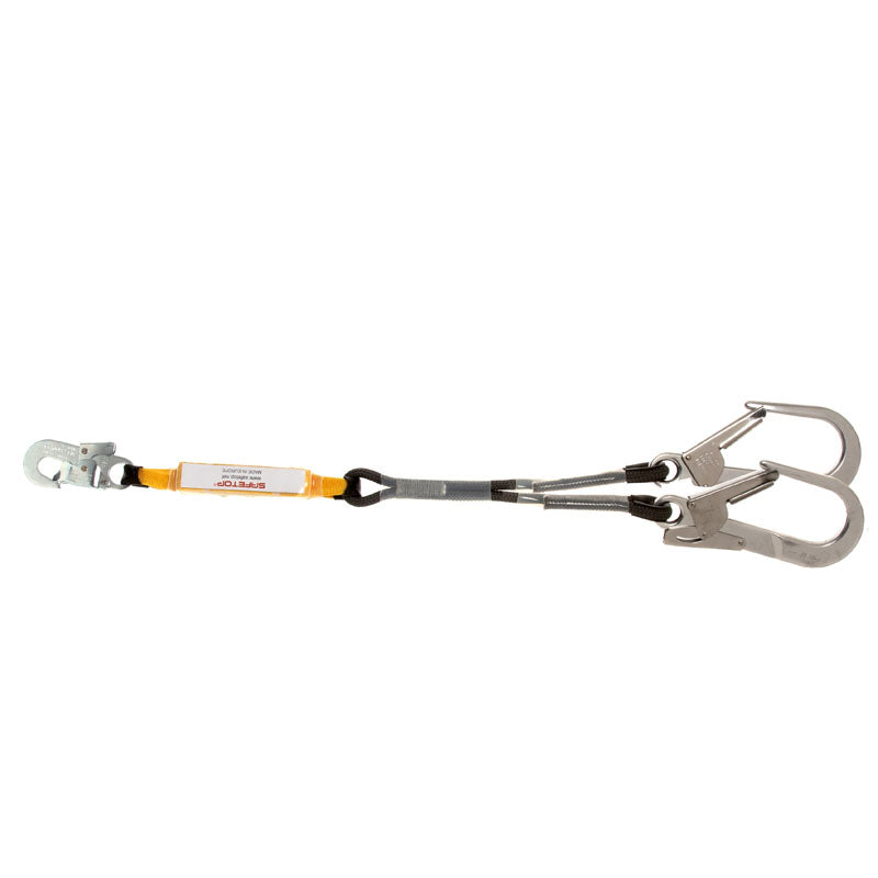 LONGE DOUBLE IGNIFUGE 2 M, ABSORBEUR + CONNECTEURS