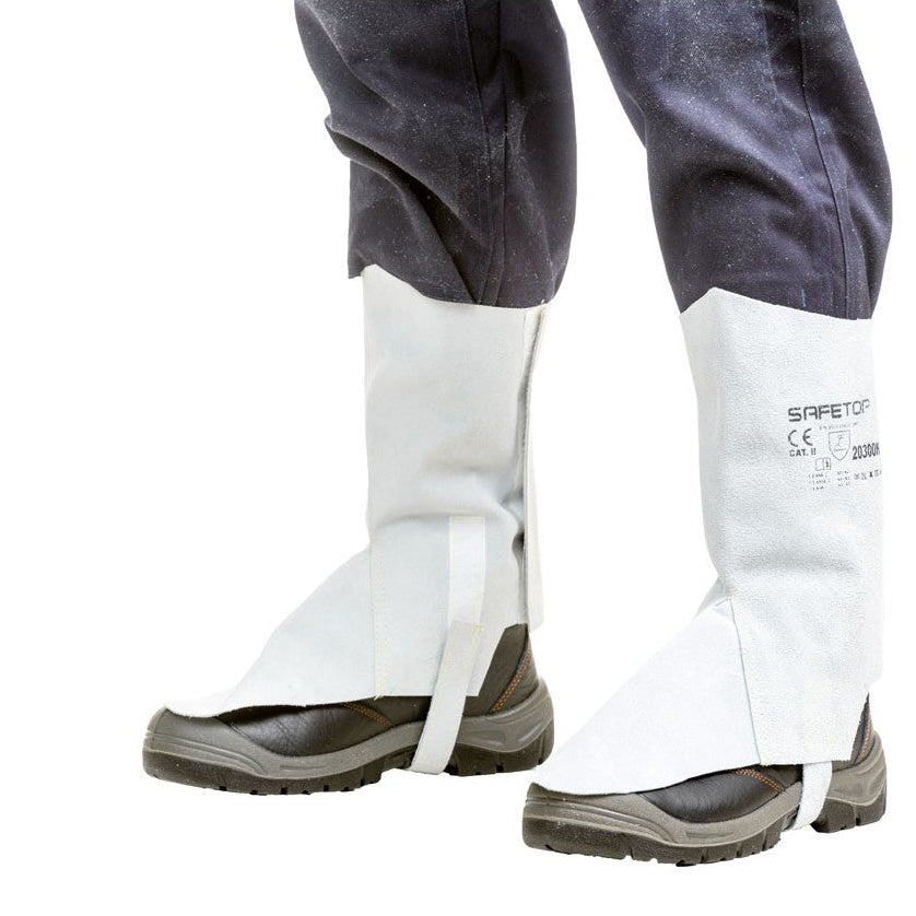 GUÊTRES EN CUIR GRIS QUALITÉ STANDARD