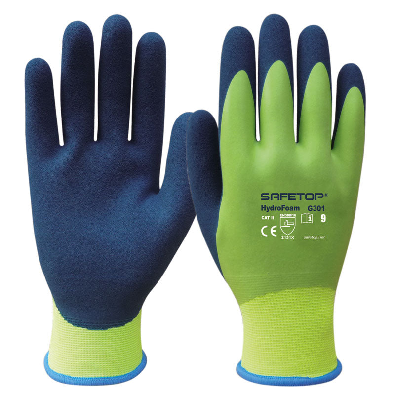 X12 GANTS LATEX IMPERMÉABLE, HYDROFOAM (2,59€/U)