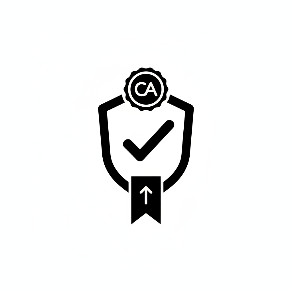 Image of icone qui symbolise conformité et Assurance en noir