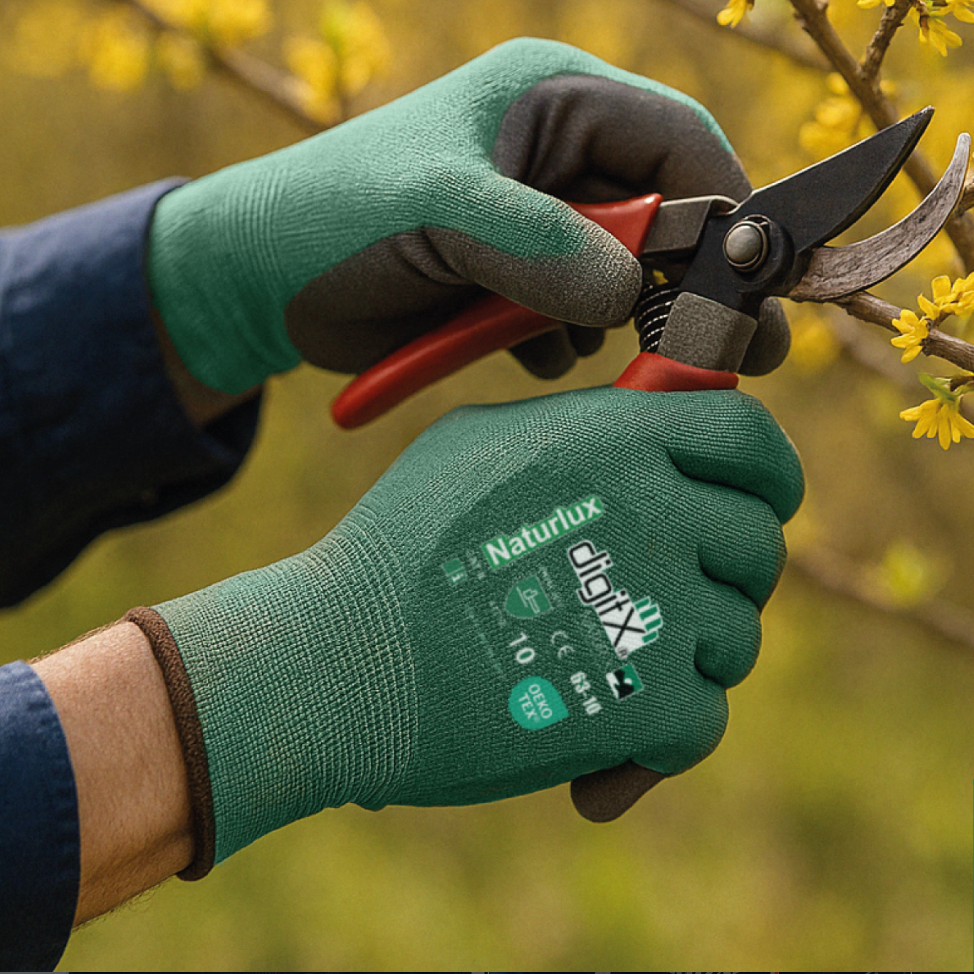 Image of X12 GANTS RPET + NITRILE RECYCLÉ, GRS +50, NATURLUX (2,68€/U)