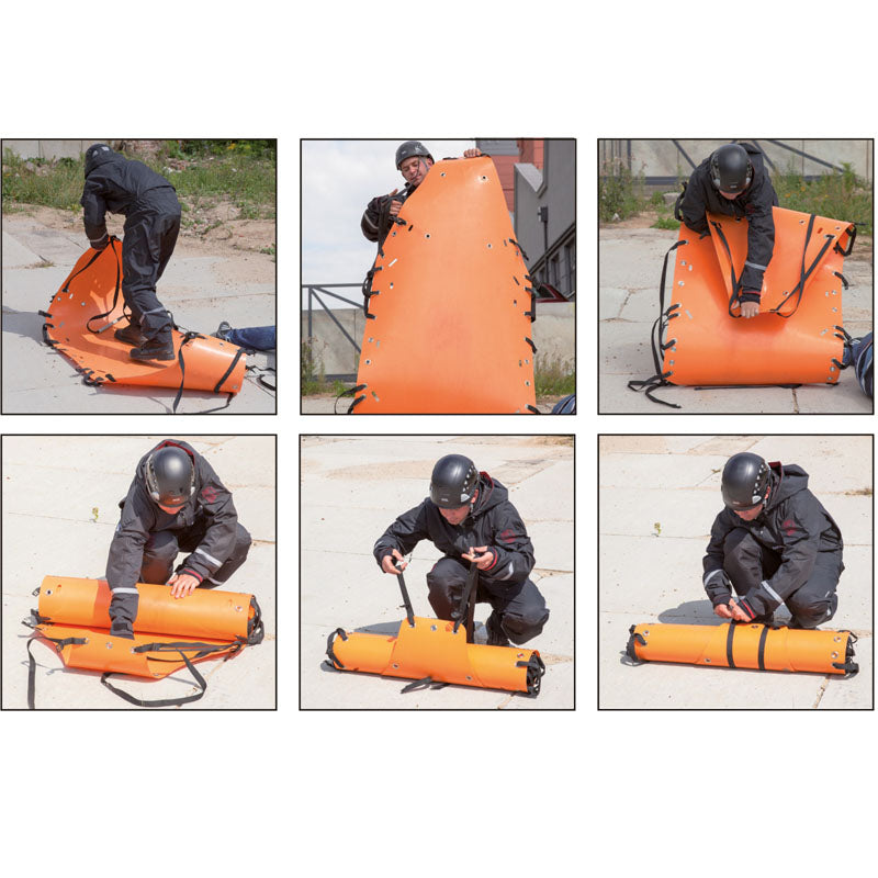 KIT DE SECOUR AVEC CIVIÈRE + CORDES + SANGLES + SAC A DOS