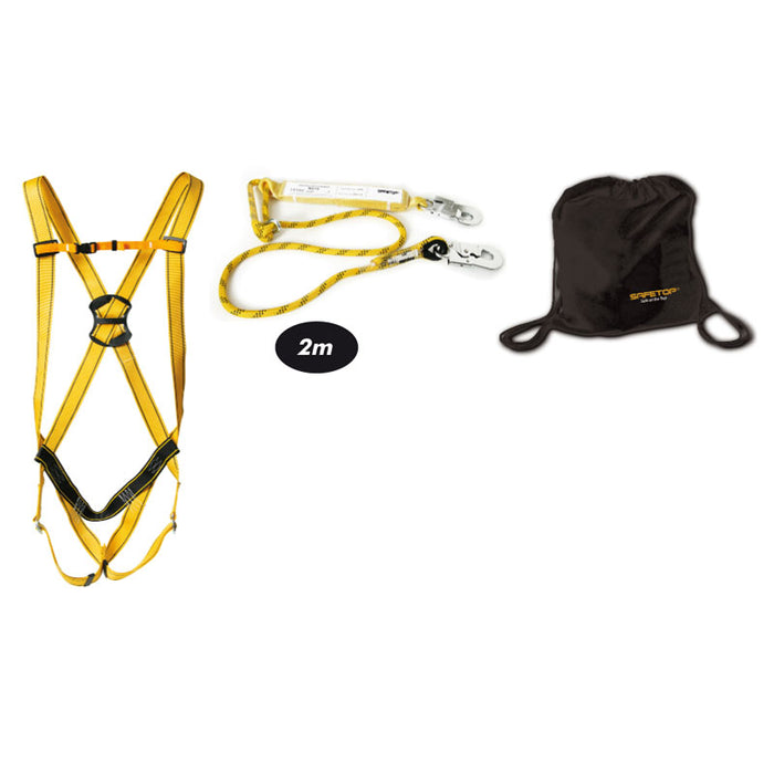 KIT AVEC HARNAIS + LONGE 2M REGLABLE + SAC