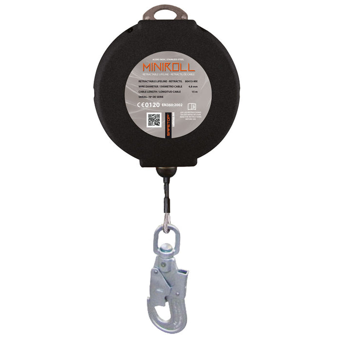MINIROLL INOX 20 M, UTILISATION VERTICALE