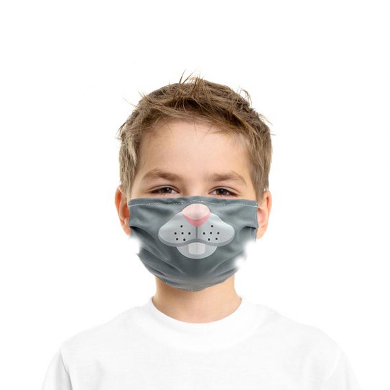 MASQUE TEXTILE ENFANT, LAVABLE, COLORIS BLANC TAILLE UNIQUE