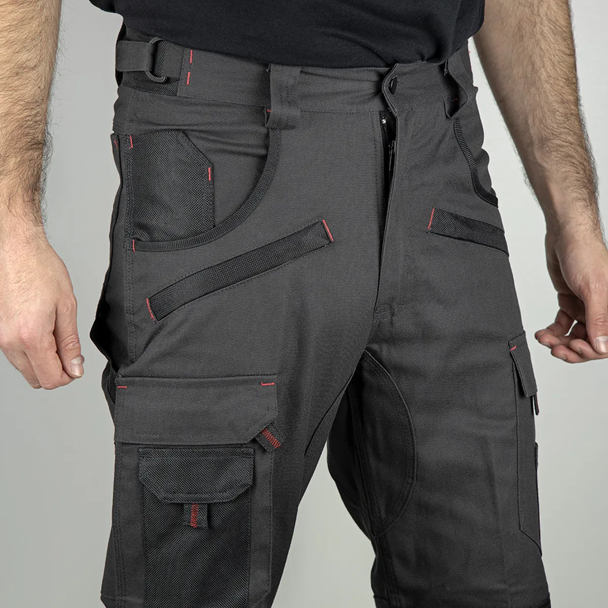 Image of PANTALON BICOLORE ARGILE 60%COTON GRIS 300G LMA