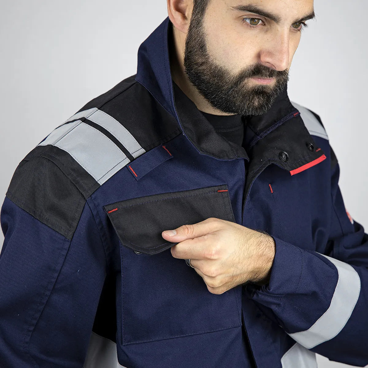 Image of VESTE MULTIRISQUES LMA PEPITE AVEC BANDES RÉFLÉCHISSANTES