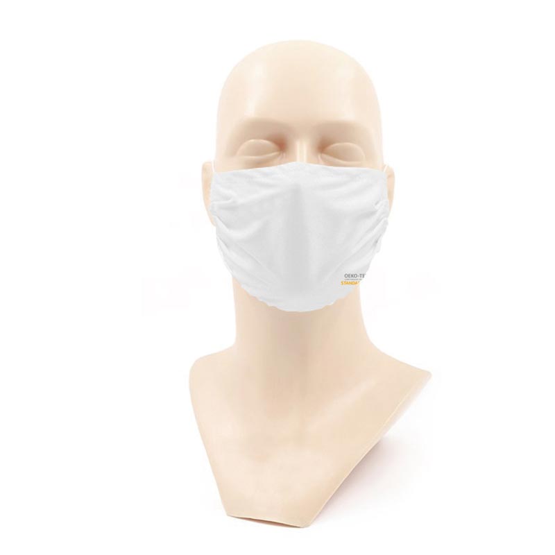 MASQUE RÉUTILISABLE BLANC, LAVABLE ET EN POLYESTER